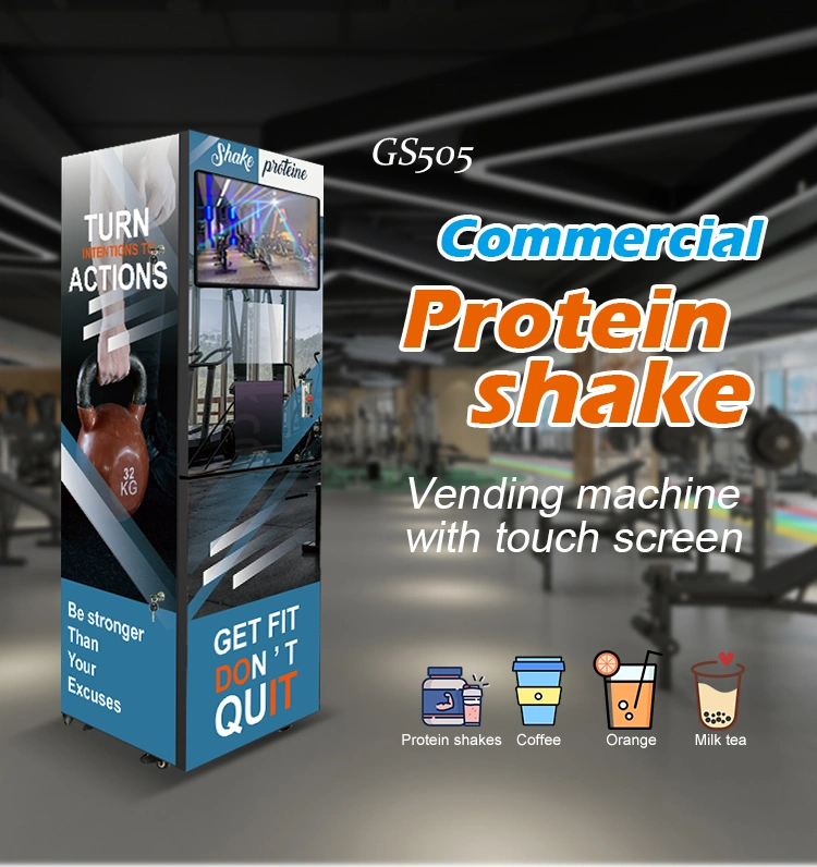 Touch Screen Operate Protein Shakes Cold Energy Drink Vending Machine