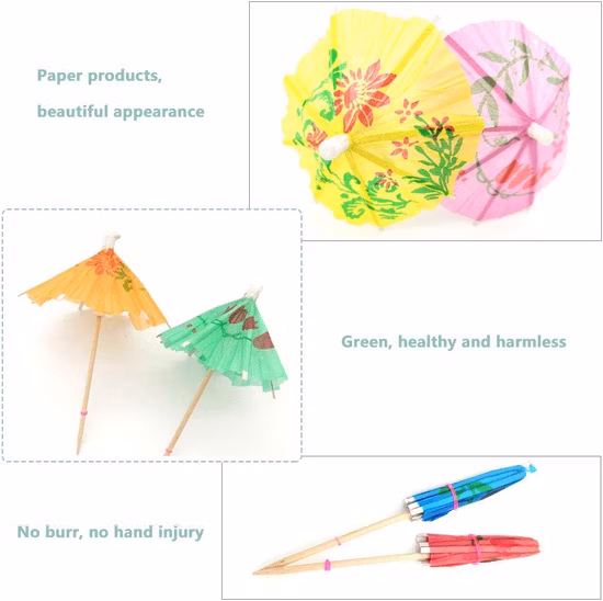 Perle nouveauté bambou fruits ramasser bâton de Cocktail décoratif pour utilisation de Bar de fête