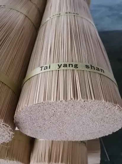 Fabricant de bâtons de bambou ronds jetables de 1,3 mm, vente en gros, pour la fabrication d'encens
