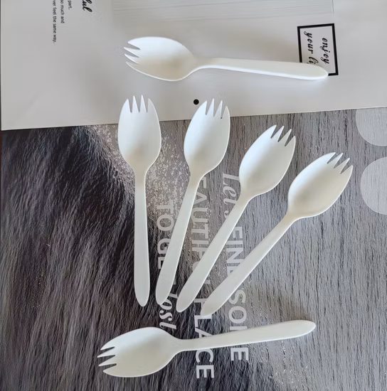 Cuillère/fourchette jetable en PLA biodégradable Spork
