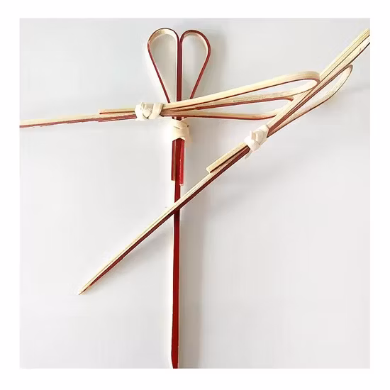 Brochettes de fruits en bambou chinois avec pics à perles en bois, pour la maison et l'extérieur
